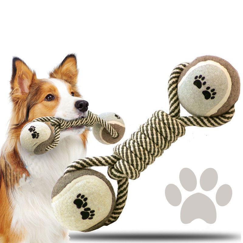 Cotton Rope Tennis Dumbbell Dog Toy