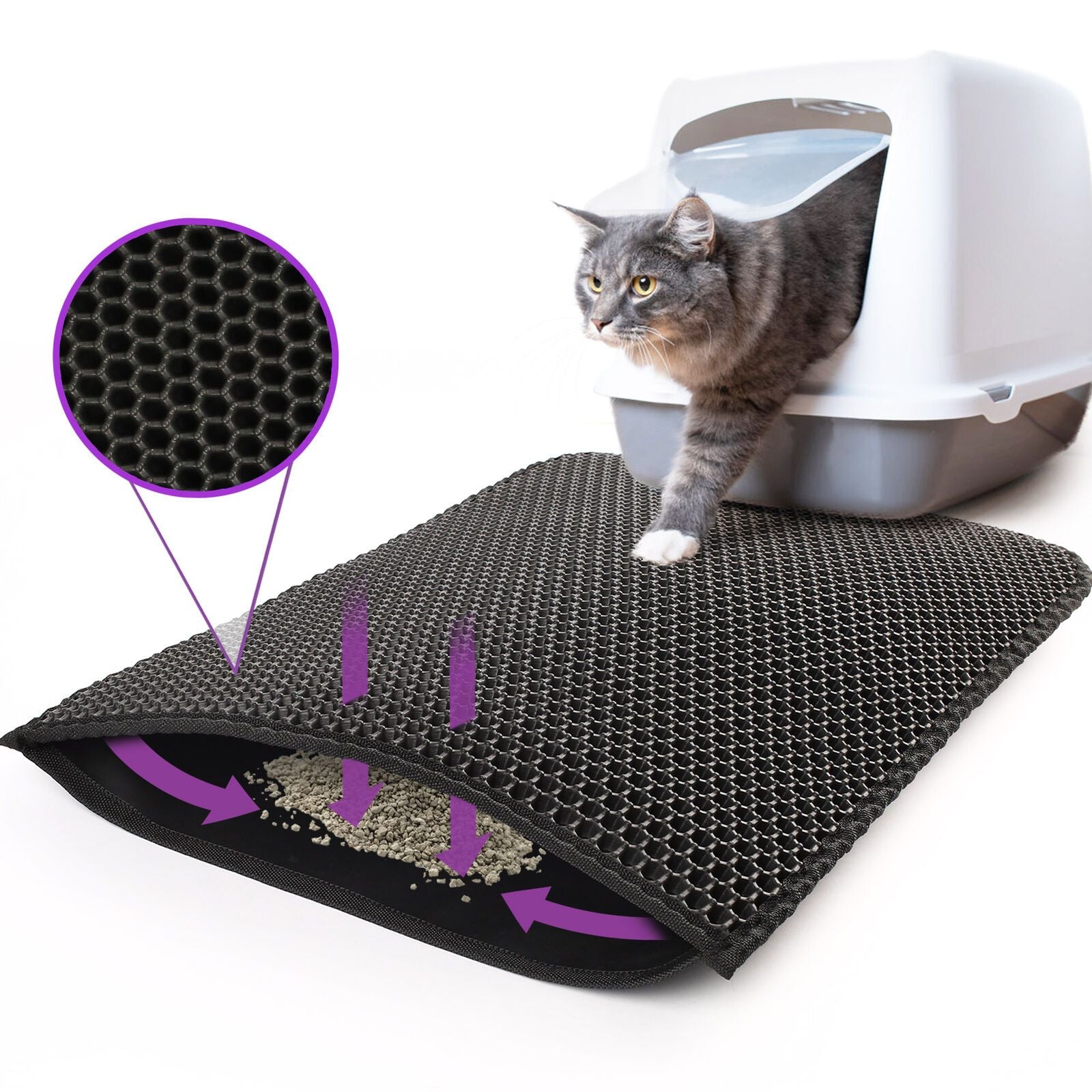 Cat Litter Mat Trapping Honeycomb